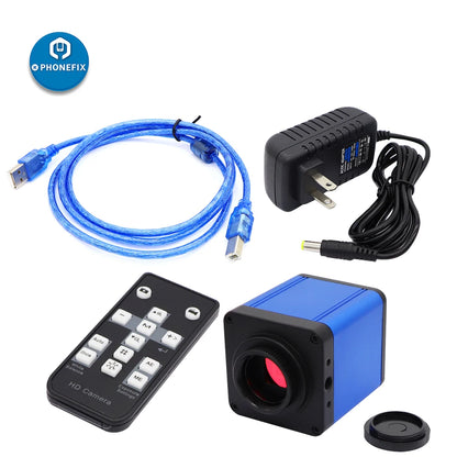 Microscopic Camera Digital Video HDMI Trinocular Microscope Camera 51MP 48MP 38MP VGA HDMI HD USB-C for Phone Electronic Repair