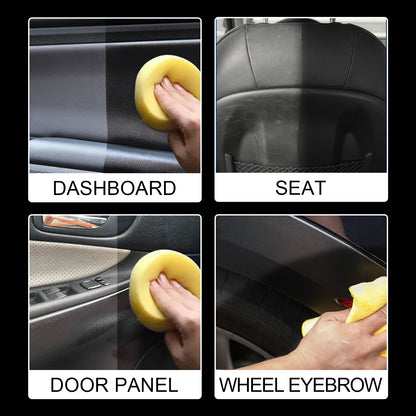 Car Interior Plastic Parts Refurbishing Agent Leather Wax Retreading Agent Auto Instrument Panel Car Dashboard Polishing Liquid