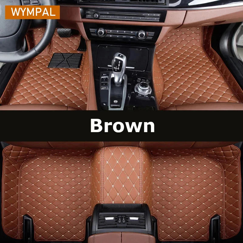 Custom Automotive Car Floor Mats For Mercedes W124 1985 1986 1987 1988 1989 Auto Luxury Leather Men Women Car Mats Full Coverage