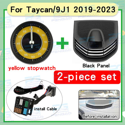 Car stopwatch clock cover For Porsche taycan 9J1stopwatch compass clock 718 instrument panel stopwatch cover electronic