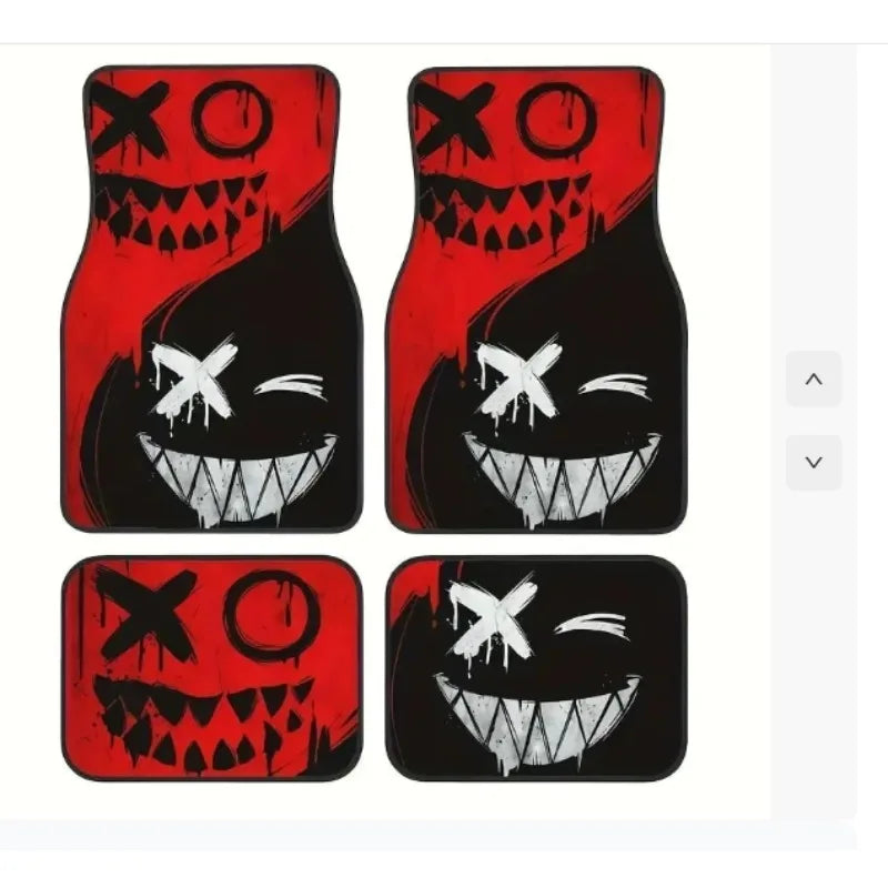4pcs Car Floor Mats, Polyester Fiber All-season Universal Floor Mats with Anti-slip Base, Easy To Clean Car Interior Accessories