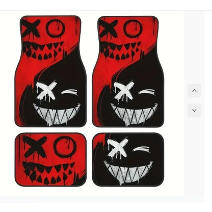 4pcs Car Floor Mats, Polyester Fiber All-season Universal Floor Mats with Anti-slip Base, Easy To Clean Car Interior Accessories