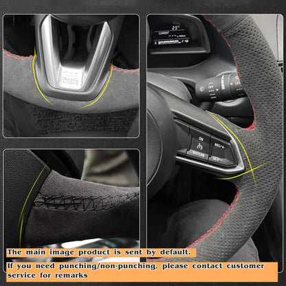 Custom Steering Wheel Cover Suede 100% Fit For Volkswagen VW Golf 7 Mk7 Nieuwe Polo jetta Passat B8 Auto Interior Accessories
