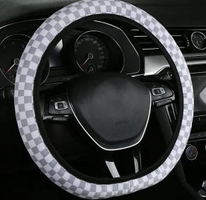 Ten color checkerboard pattern car steering wheel cover Universal 15-inch steering wheel cover