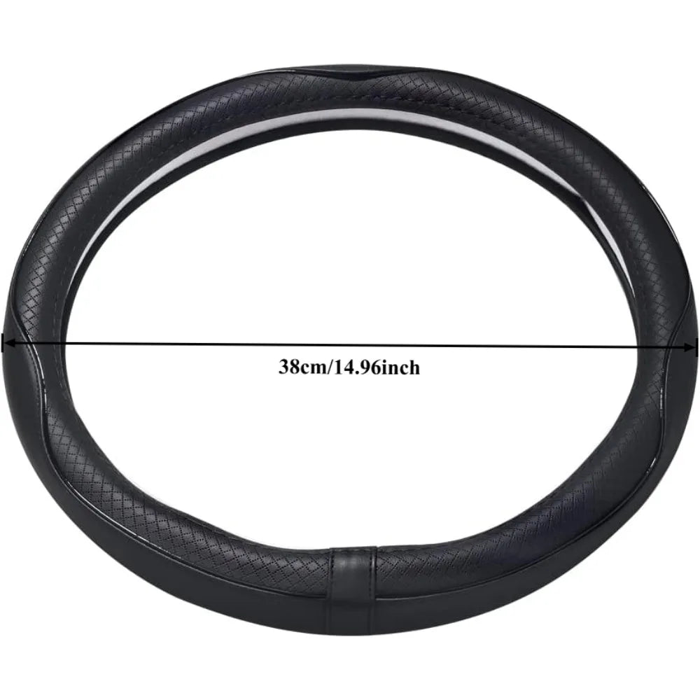 Car Steering Wheel Cover, Anti-Slip, Safety, Soft, Breathable, Heavy Duty, Thick, Full Surround, Sports Style universal use 38cm
