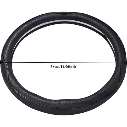 Car Steering Wheel Cover, Anti-Slip, Safety, Soft, Breathable, Heavy Duty, Thick, Full Surround, Sports Style universal use 38cm