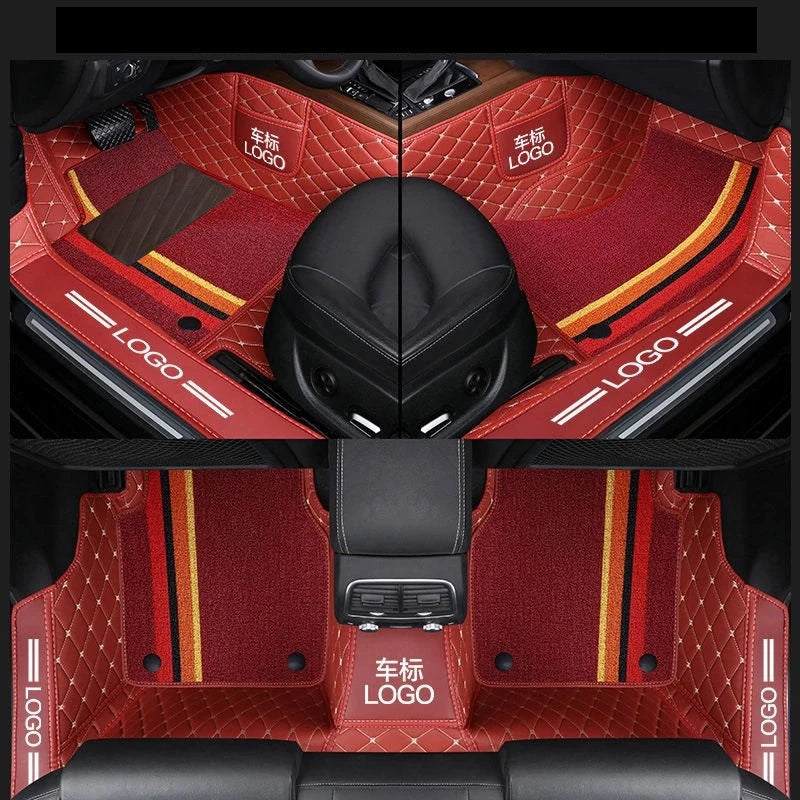 Customized car floor mats for Audi A7  Q5 A3 Q2L  Customized package door sill LOGO car floor mats accessories interior details