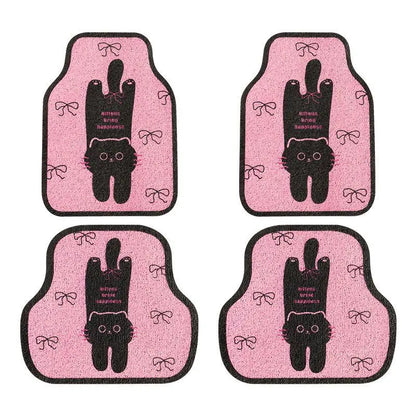 Universal Car Floor Mats Cute Women Driver Side Auto Foot Pad Non Slip Durable Carpet