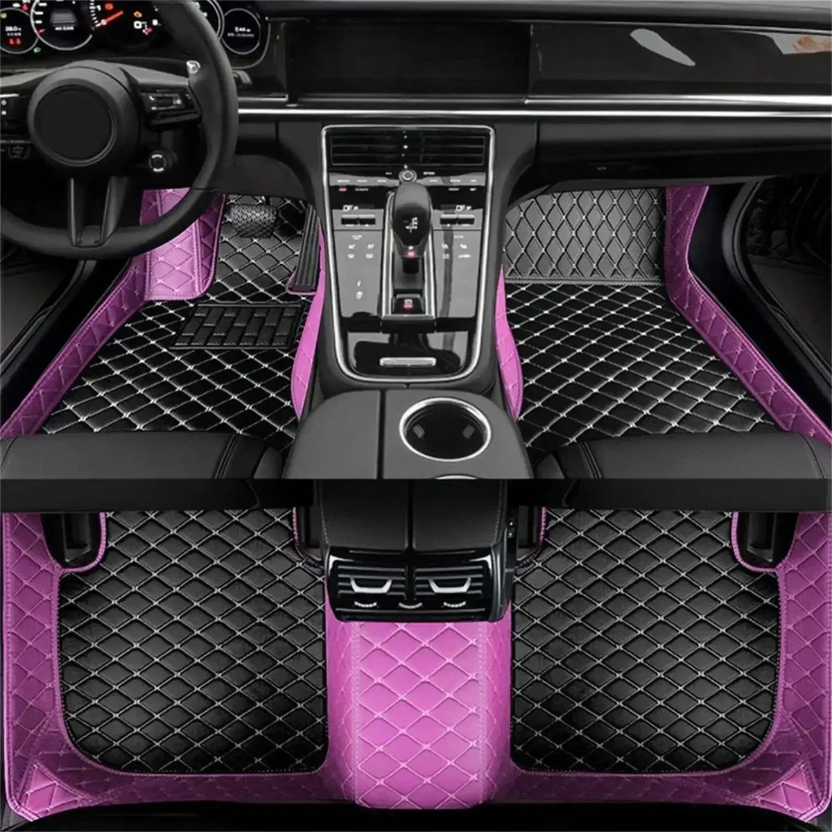 Leather Car Floor Mats For Volkswagen Tiguan 2024 2025 2026 All Weather Waterproof Car Floor Mats