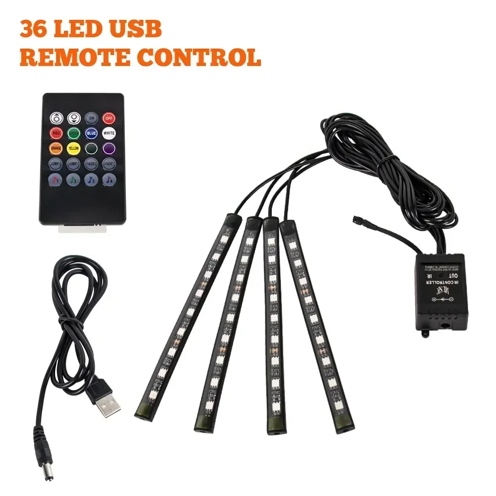 RGB Car Underglow Strip Lights with App Control Waterproof Strip Lights for Cart Boat Decoration LED Exterior Lights Strip DC12V