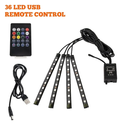 RGB Car Underglow Strip Lights with App Control Waterproof Strip Lights for Cart Boat Decoration LED Exterior Lights Strip DC12V