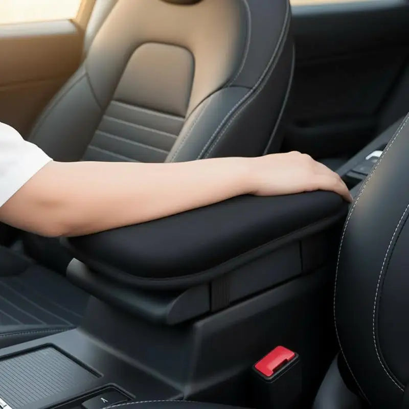 Car Central Console Armrest Pad Plush Warm Heightened Non-slip Universal Fit for Most Vehicles for Winter Long Drive Use