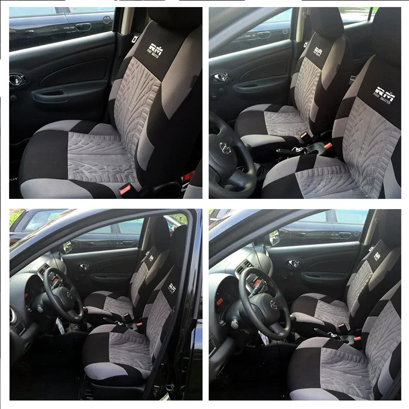 AUTOYOUTH 7PCS Universal Car Seat Cover Fashion Tire Indentation Car Seat Cover Fit for Cars Trucks & SUVs Automotive Interior