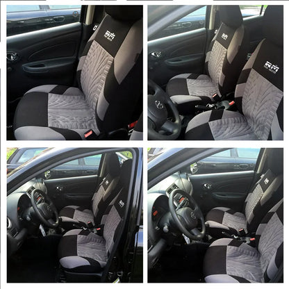 AUTOYOUTH 7PCS Universal Car Seat Cover Fashion Tire Indentation Car Seat Cover Fit for Cars Trucks & SUVs Automotive Interior