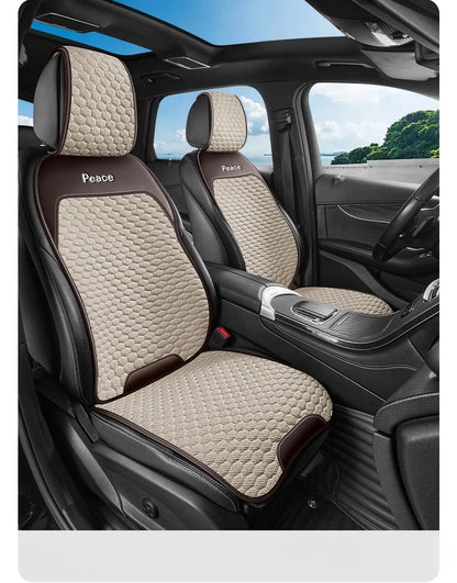 Breathable Linen Car Seat Cushion Comfortable and Wearable Car Seat Cover Universal Fits Most Cars - 1 Unit