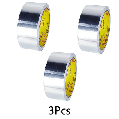 1 Roll High Temperature Resistant Aluminum Foil Tape, Waterproof and Oil-Proof, Flame-Retardant and Sun-Proof, Hand-Tearable