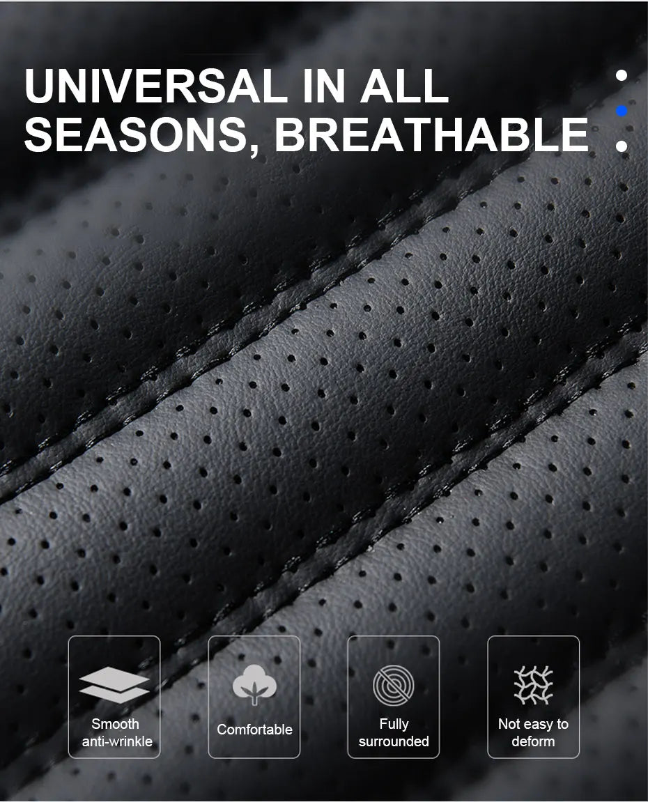 AUTOMECHANIST Nappa Leather Car Seat Cover Universal Front Seat Covers Mat Breathable Seat Cover Protector Cushion Accessories
