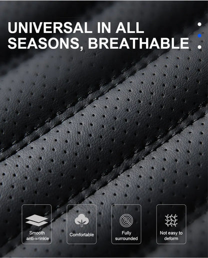 AUTOMECHANIST Nappa Leather Car Seat Cover Universal Front Seat Covers Mat Breathable Seat Cover Protector Cushion Accessories