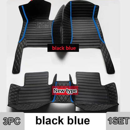 Car Mats Floor For Peugeot 5008 P87 2017~2023 7seat Luxury Leather Mat Car Floor Mats Universal Waterproof Cocho Car Accessories