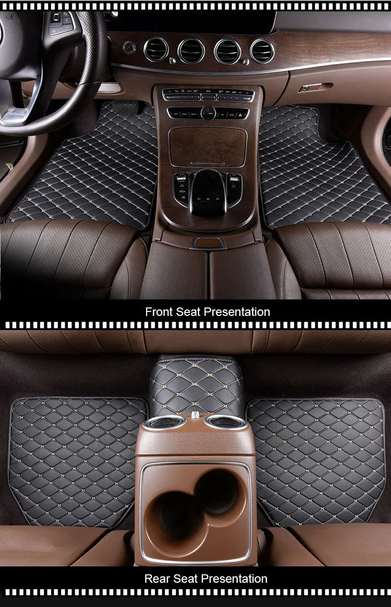 5 pcs Waterproof Leather Car Floor Mats Universal Auto Foot Pad Protector Automobile Interior Carpet Car Accessories Interior
