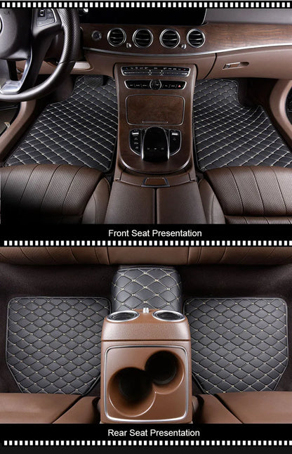 5 pcs Waterproof Leather Car Floor Mats Universal Auto Foot Pad Protector Automobile Interior Carpet Car Accessories Interior