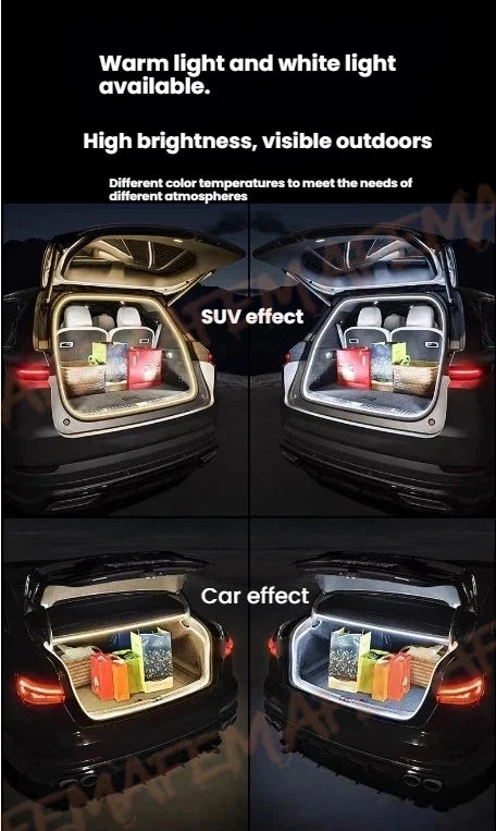 Car Trunk Ambient Light Strip Fit For Chery Jetour Traveller T2 2023 2024 2025 LED Car Interior Decorative Light Accessories