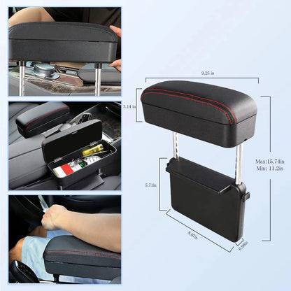 Car Armrest Support Elbow Rest Pad Armrest Extender Console Storage Organizer Adjustable Height Comfort Arm Rest Pads Universal