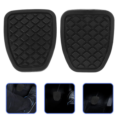 2pcs Car Clutch Pedal Pads Brake Rubber Covers Car Foot Pedals Non Slip Automotive Interior Parts Easy Install Vehicle