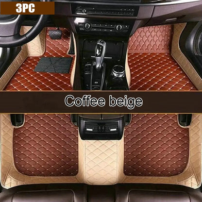 Custom Automotive Car Floor Mats For Mercedes W124 1985 1986 1987 1988 1989 Auto Luxury Leather Men Women Car Mats Full Coverage