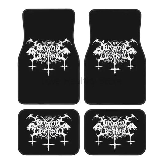 Gothic Car Floor Mats Non-Slip Carpets Rugs Auto Mat Accessories Decor Front & Rear Car Foot Mats Set of 4 Pieces