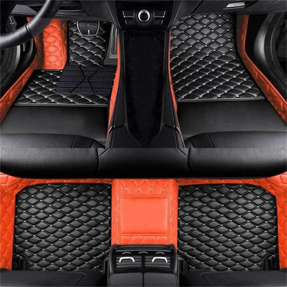 Leather Car Floor Mats For Seat Leon MK3 2012 2013 2014 2015 2016 2017 2018 2019 2020 All Weather Waterproof Car Floor Mats