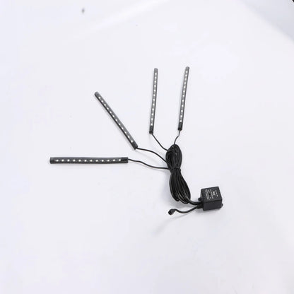 RGB LED Atmosphere Light Strip 48 LEDs 22.5cm 12V for Car Motorcycle ATV Remote Voice Control