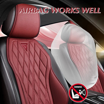 Breathable Nappa Leather Car Seat Cover Universal Comfortable Front Seat Cushion Durable Four Seasons Seat Covers Accessories