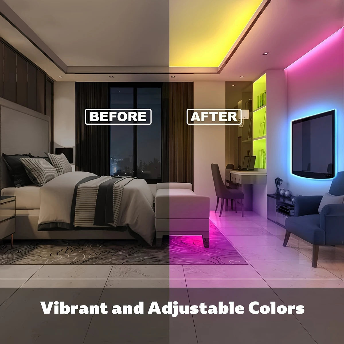 RGB Led Strip Lights 10m 20m 30m Led Room Light with Remote and APP Control RGB Ribbon for Room Home Party Decoration