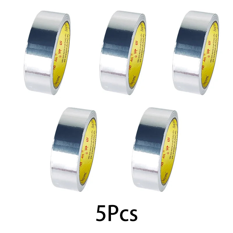 1 Roll High Temperature Resistant Aluminum Foil Tape, Waterproof and Oil-Proof, Flame-Retardant and Sun-Proof, Hand-Tearable