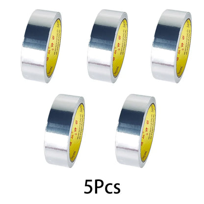 1 Roll High Temperature Resistant Aluminum Foil Tape, Waterproof and Oil-Proof, Flame-Retardant and Sun-Proof, Hand-Tearable