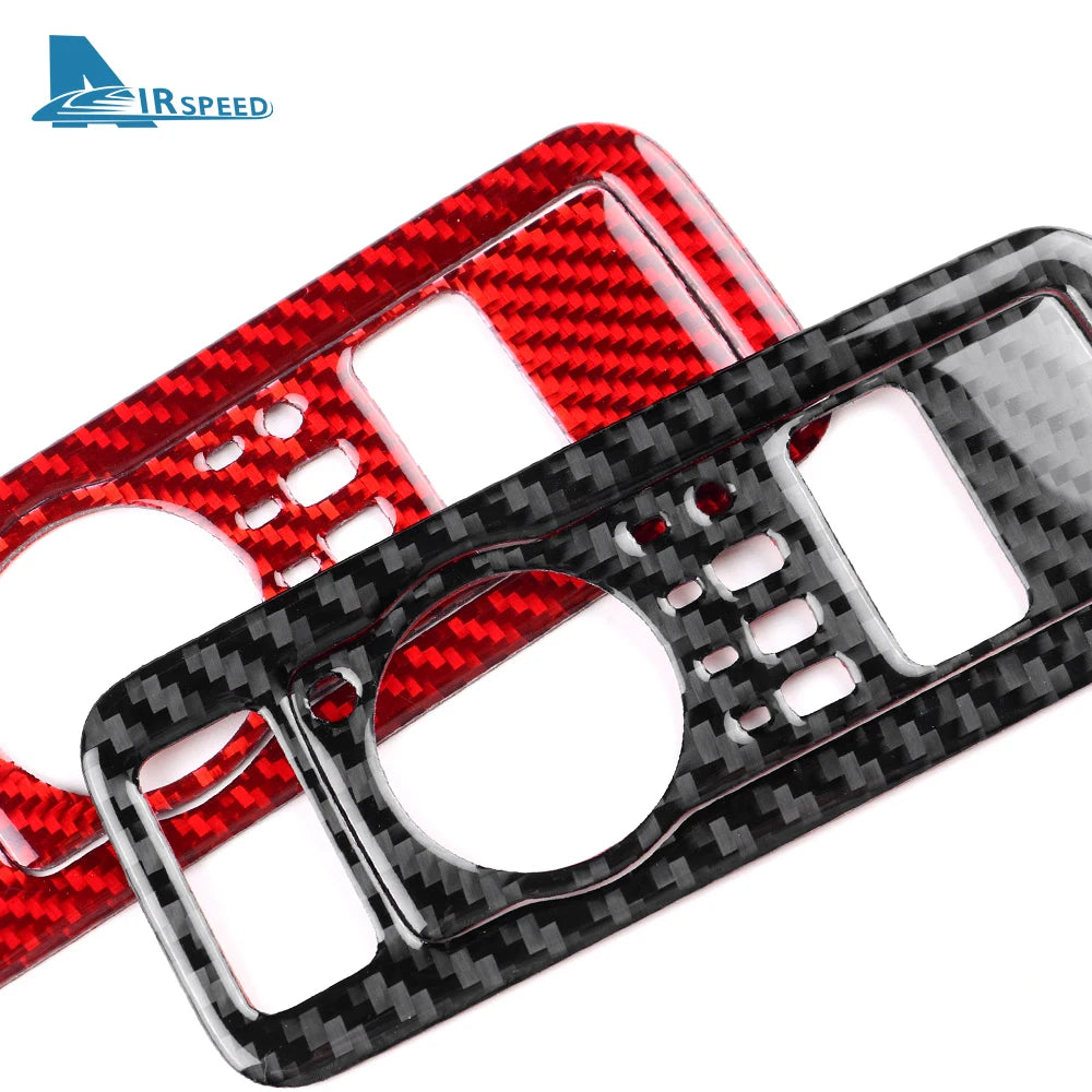 Real Soft Carbon Fiber Sticker For Ford Mustang GT Dark Horse EcoBoost 2024 2025 2026 LHD RHD Car Headlight Switch Interior Trim