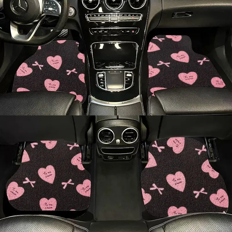 Universal Car Floor Mats Cute Women Driver Side Auto Foot Pad Non Slip Durable Carpet