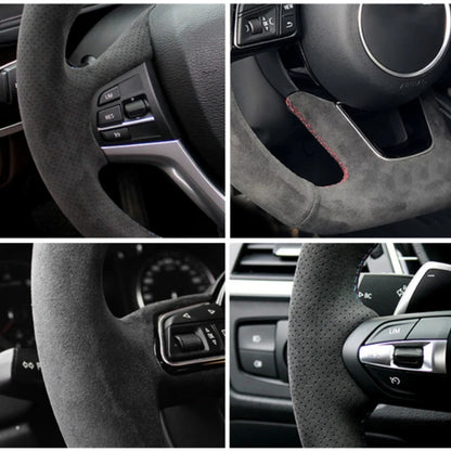 Custom Steering Wheel Cover Suede Carbon Fiber 100% Fit For Infiniti FX FX35 FX37 FX50 QX70 Nissan Juke Maxima 370Z Sentra SV
