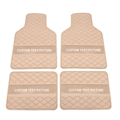 Universal Car Floor Mats Custom  Picture Leather Auto Carpet Anti-slip Interior Accessories Mats For All Car