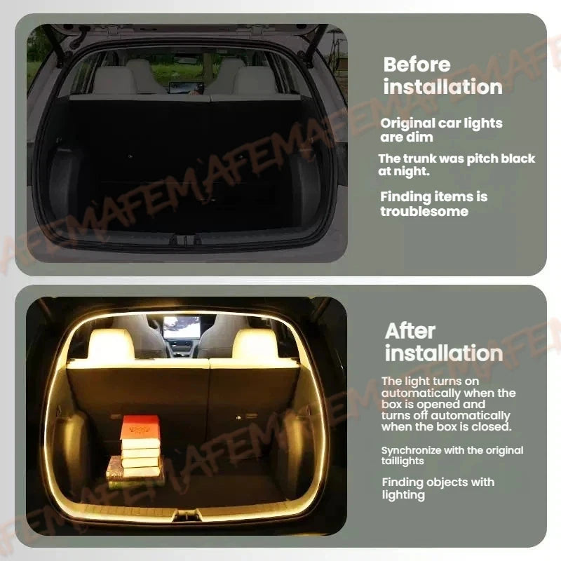 Car Trunk Ambient Light Strip Fit For Chery Jetour Traveller T2 2023 2024 2025 LED Car Interior Decorative Light Accessories
