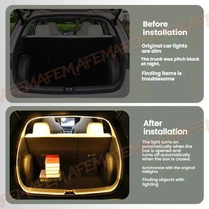 Car Trunk Ambient Light Strip Fit For Chery Jetour Traveller T2 2023 2024 2025 LED Car Interior Decorative Light Accessories