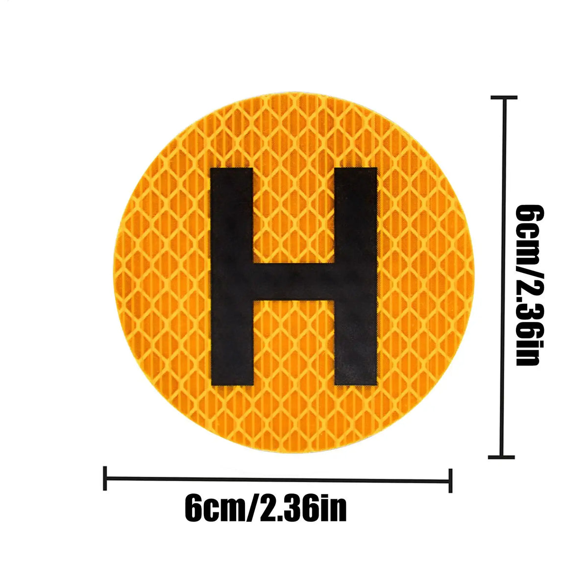 Automotive Emblem Decals Magnetic Car Stickers With H Sign 6cm Vehicle Historical Badge For Windscreen Door Window