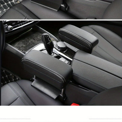 Car Armrest Box Elbow Rest Pad Arm Rest Extender Universal Console Storage Organizer Adjustable Height Elbow Support