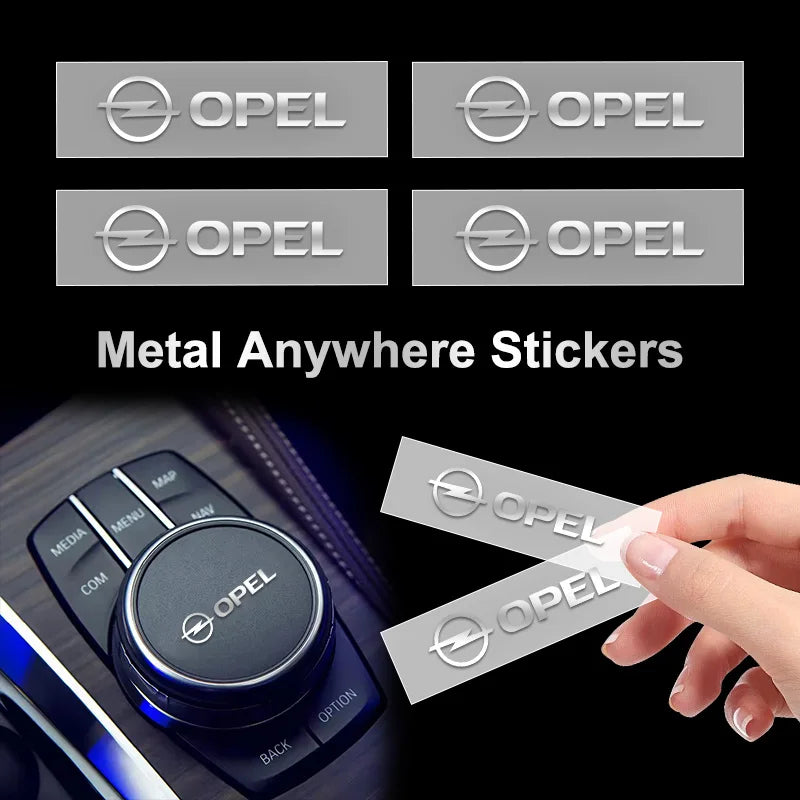 3D Metal Emblem Sticker Car Interior Decoration Car Accessories For Opel insignia Astra H G J Antara vectra Vivaro Zafira Signum