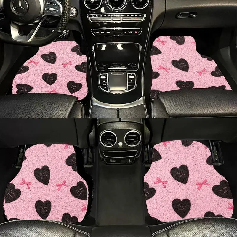 Universal Car Floor Mats Cute Women Driver Side Auto Foot Pad Non Slip Durable Carpet