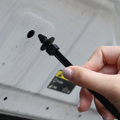 Nylon Push Clip Zip Tie Fastener Universal Car Bumper Fender Retainer Self Locking Nylon Strap Body Trim Repair Accessories