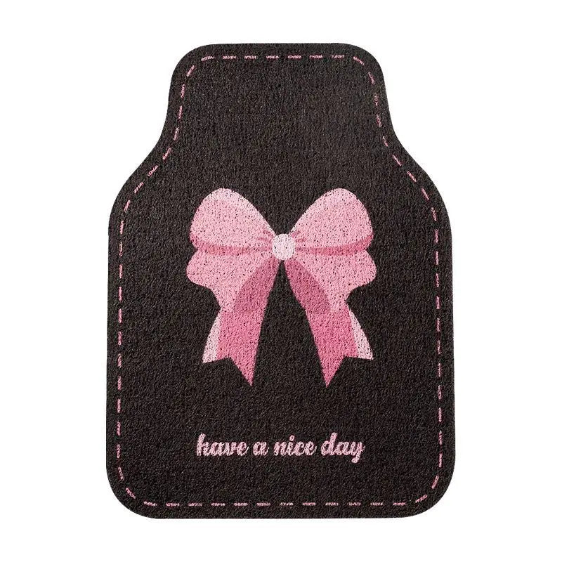 Universal Car Floor Mats Cute Women Driver Side Auto Foot Pad Non Slip Durable Carpet