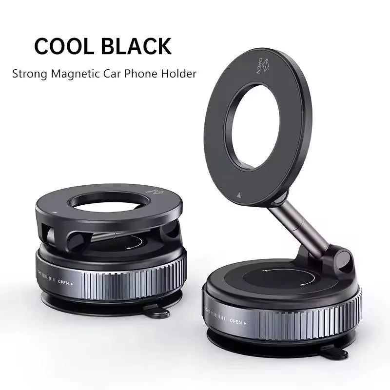 Vacuum Magnetic Car Phone Holder 360 ° Adjustable Suction Cup Holder Magnetic Car Phone Holder Pocket Sized Foldable Car Holder