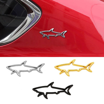 Car Styling 3D Metal Sticker Fish Shark Emblem Badge Decals Automobile Motorcycle Fuel Cap Decoration Logo Car Accessories